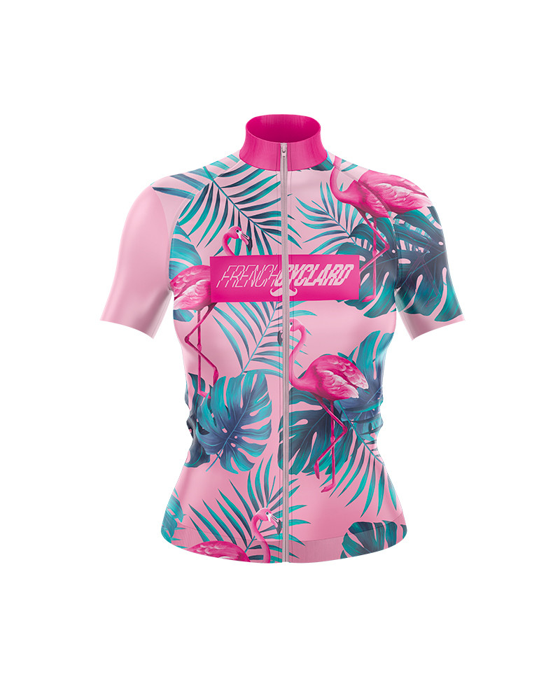 Maillot Vélo Femme Chickwin Manche Courte Dégradé - Respirant Séchage Rapide Avec Poches