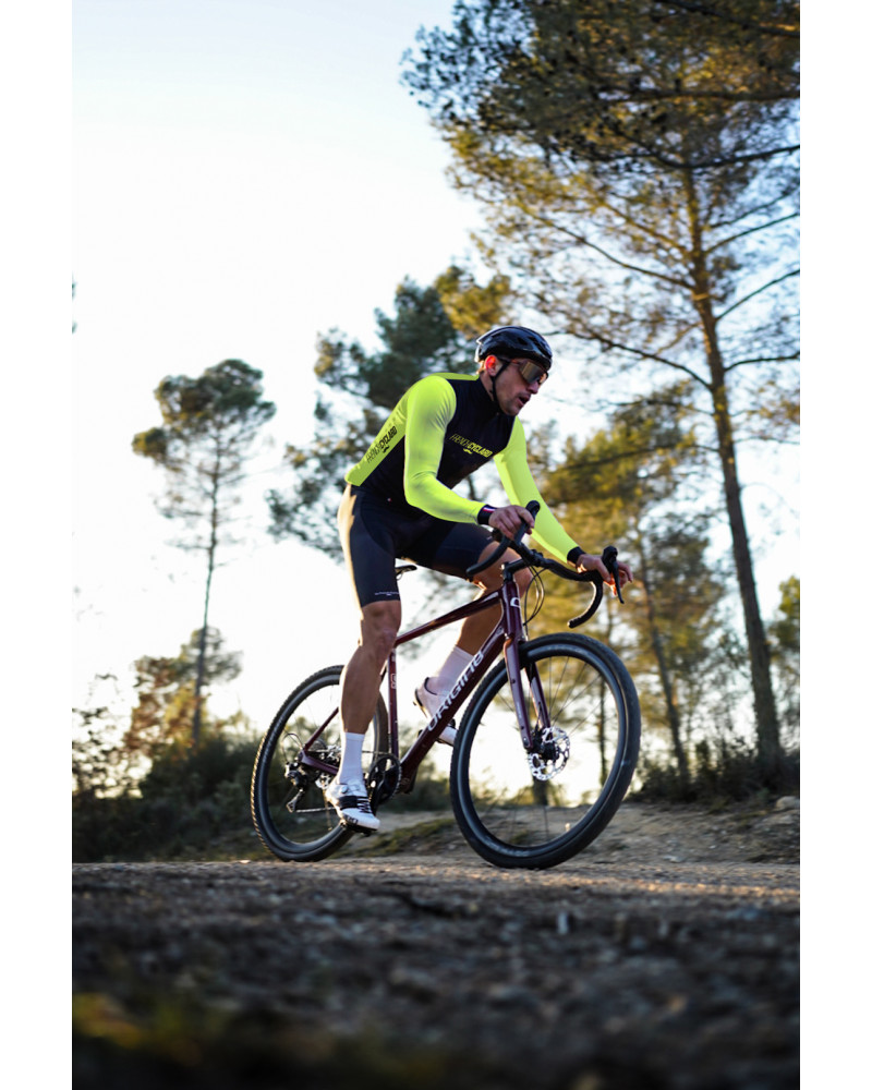 Tenue Cyclisme Homme INBIKE - Maillot Manche Longue + Pantalon Rembourré Gel - Respirant Et Confortable Pour VTT